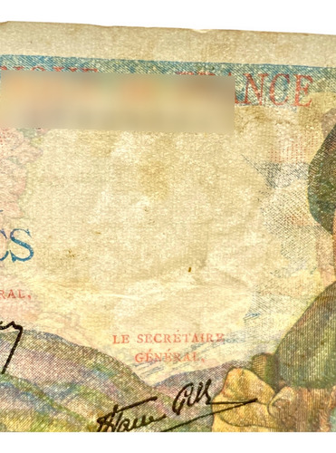 Hermoso Billete Francés De 5 Francos Año 1943 (Usado)