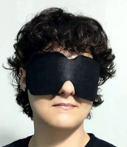 25 Máscaras Tapa-olhos Descartáveis Fitdouble, Cores/preto