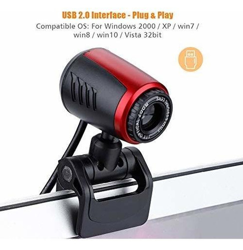 Usb. Camara Video Mic Mp Hd Cam Lente Vidrio Grado Mini