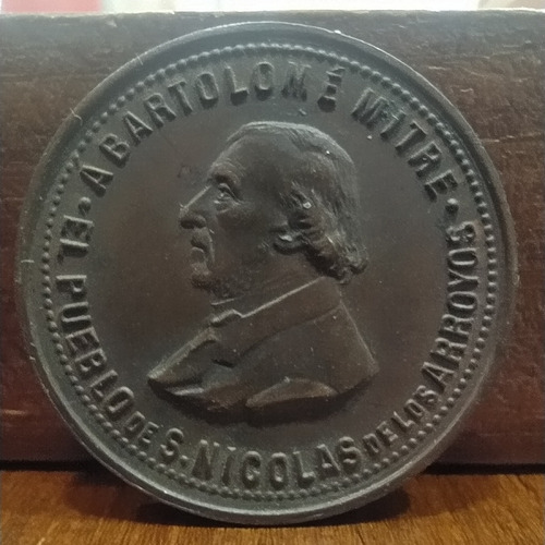 Medalla Octogésimo Aniversario Nacimiento Mitre 1901 Sn