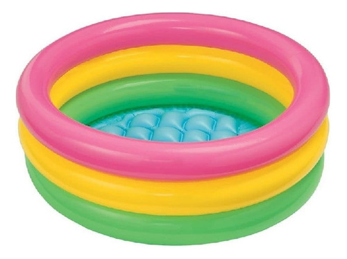 Piscina Inflable Redonda 114cm X 25cm 3 Anillos Verano