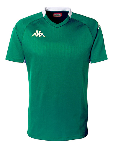 Polo Kappa Kappa4rugby Bemi Green-white Hombre