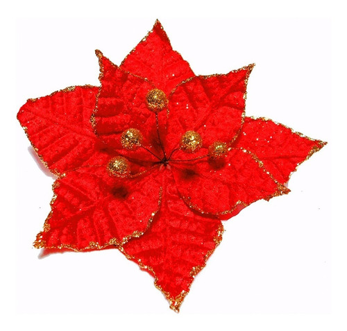 Flor 20cm Arbol De Navidad Adornos Decoracion X4u Colores