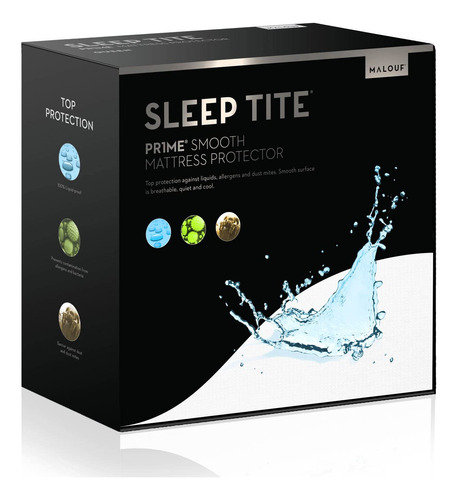 Sleep Tite Pr1me Protector De Colchon Suave, 100% Impermeabl