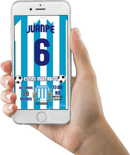  Futbol Clubes Invitación Tarjeta Digital Imprimible Whatsap