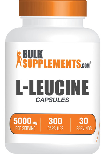 L-leucine 5000mg 300 Cápsulas Bulk Supplements