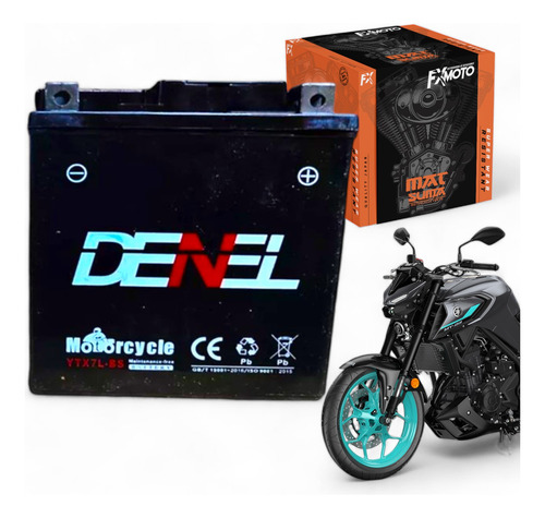 Bateria Cbr250r Xre300 Cb190r R3 Mt03 Gl150 Fz25 Fazer Ytx7l