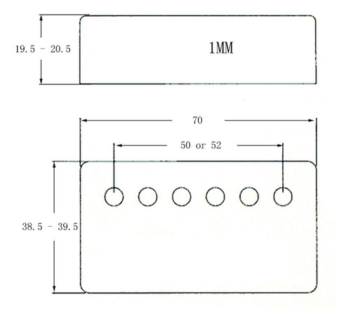2 X Pickup Cover Cubierta De Humbucker Proteger