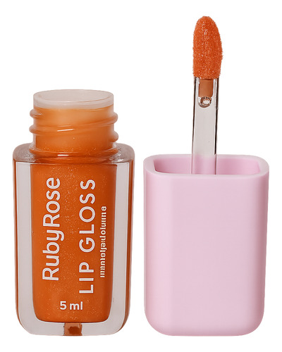 Lip Gloss Com Glitter Brilho Labial Ruby Rose
