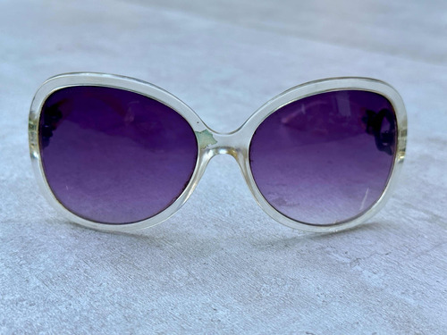 Antiguos Anteojos Gafas Lentes De Sol Violetas Dama Mujer