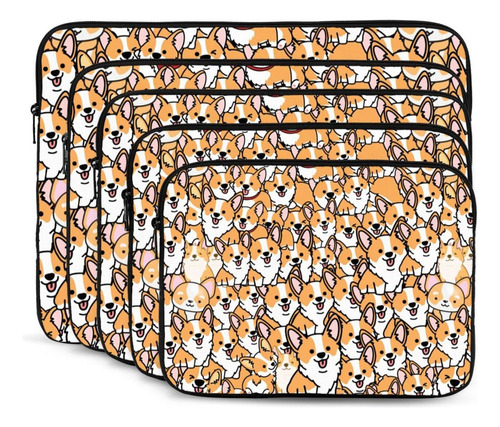 Funda Para Laptop Diseño Dibujo Animado Lindo Corgi Cachorro