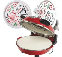 Comprar Forno Para Pizza Vermelho 220v Com Prato De Pizza Porcelana