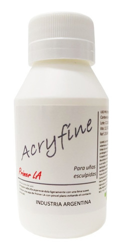 Acryfine Primer Líquido Sin Ácido Manicuría Uñas Gel 100ml