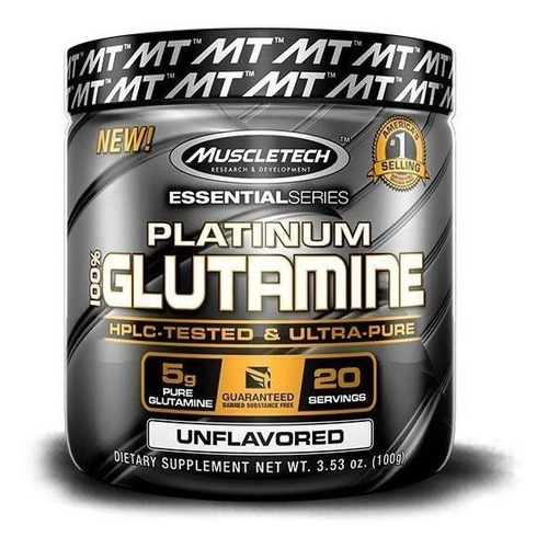 Glutamine Platinum 100% 100g Glutamina Muscletech Full Sabor Sem Sabor