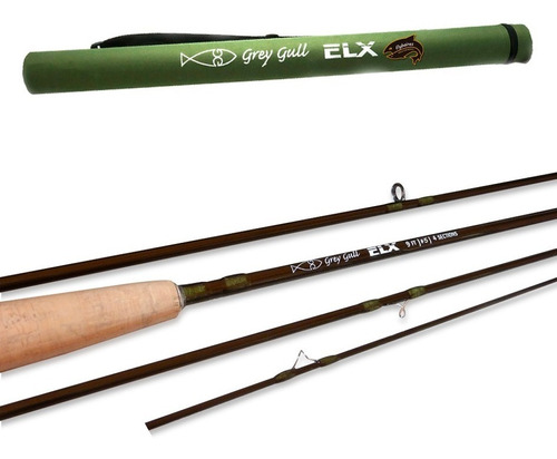 Caña Mosca Fly Grey Gull Elx #5, 9' - Flybaires -