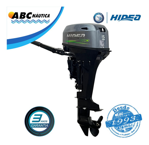 Motor De Popa Hidea 15hp Pró - Rabeta Longa !!!