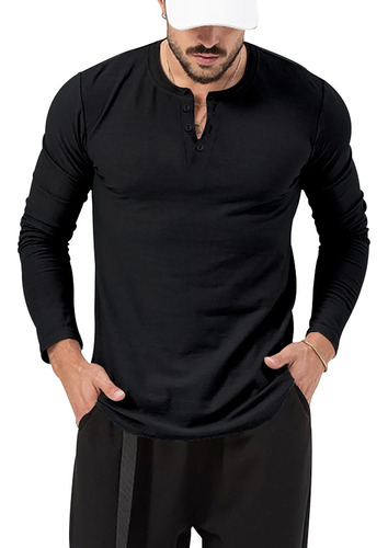 Playera Termica Hombre Manga Larga Slim Fit Super Comoda