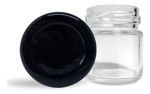 20 Potes Vidro Geleinha 40ml Lembrancinhas Doces Tp Preta