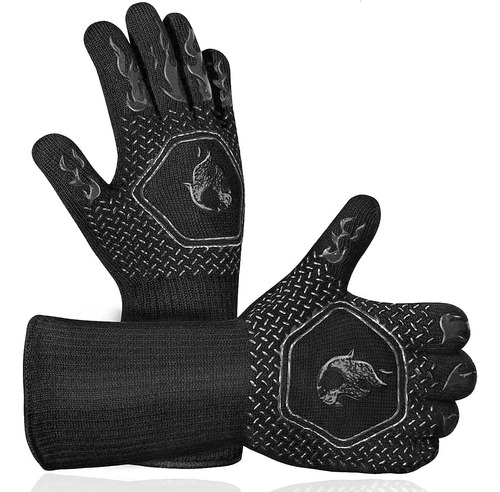 Guantes Resistentes Al Calor 800 °c Silicona Algodon 1 Par