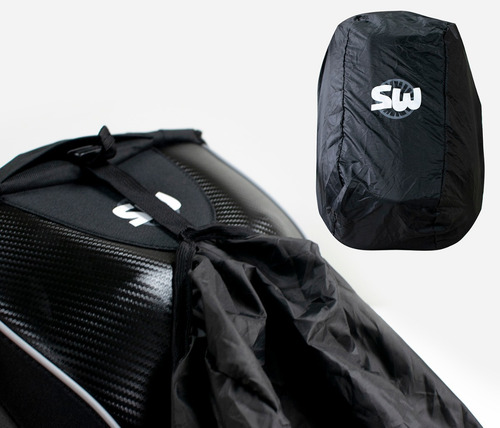 Imagen 3 de 10 de Mochila Moto Semi Rigida Turismo Samurai 32/49 Lts Casco