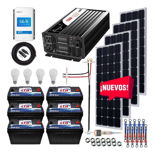Kit Solar 3500 Watts Lth Inversor 1500w Onda Pura Cont. Mppt