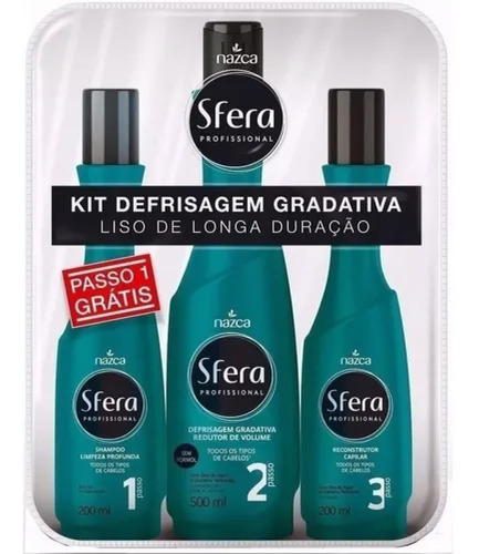 Kit Sfera Profissional Defrisagem Gradativa 3 Passos 