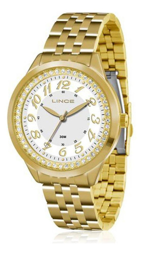 Relógio Lince Feminino Dourado Analógico Lrg4330l B2kx