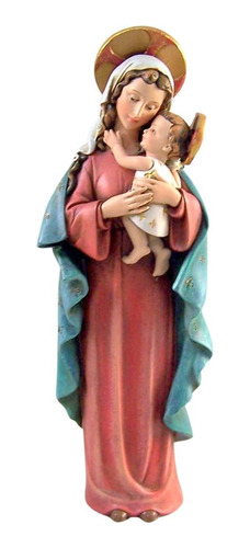 Figura De Resina De Madonna Y Niño Inspirada En La Hermana M