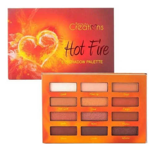 Beauty Creations - Paleta De Sombras Hot Fire 