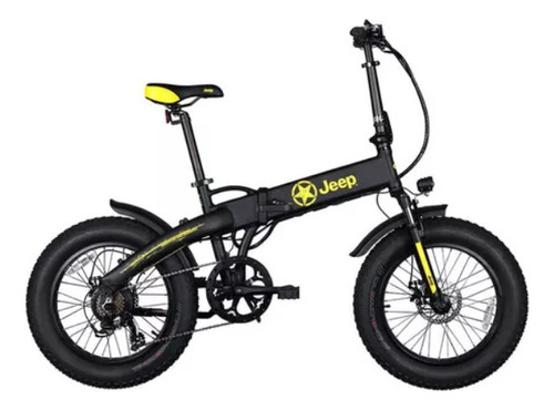 Bicicleta Eléctrica Jeep Negro/amarillo Autonomía 30-40km