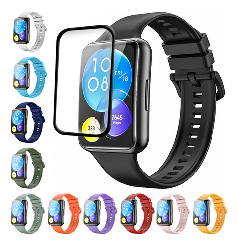 Correa Deportiva + Mica Compatible Con Huawei Watch Fit 2