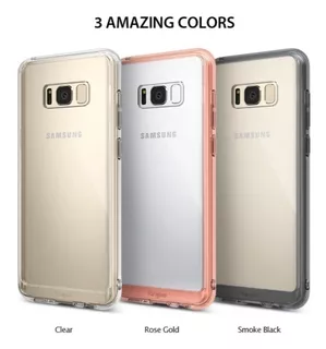 Funda Transparente Borde Colores Samsung A7/j7 Prime/s8/s8+