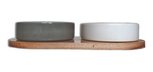 Comedero Bebedero Plato Para Perro Y Gato Mypaw Joy Color Gris Lavado