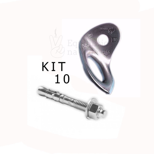 Kit Chapeleta Pingo 10 + 10 Parabolt Aço Inox  Bonier Ancora