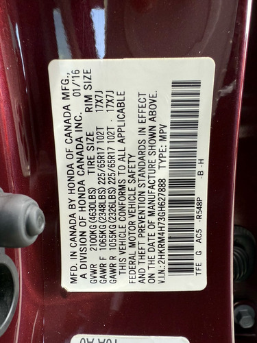 Honda Cr-v Ex-l 2016