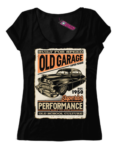 Remera Mujer Rockabilly Old School Garage Auto Rmb15 Dtg