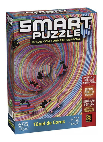 Quebra Cabeça Puzzle Tunel Das Cores 655 Peças Grow 04051