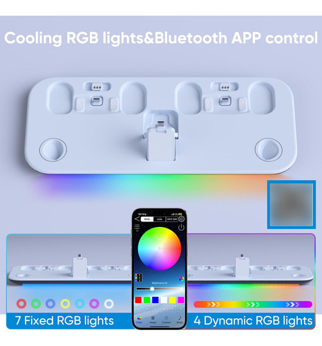Soporte De Carga Ps5 Con Luz Rgb Y Usb-c Para Controladores