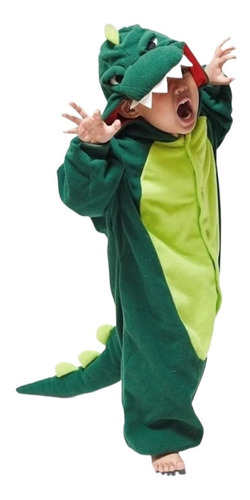 Pijama Y Disfraz Enterito Polar Niño Dinosaurio
