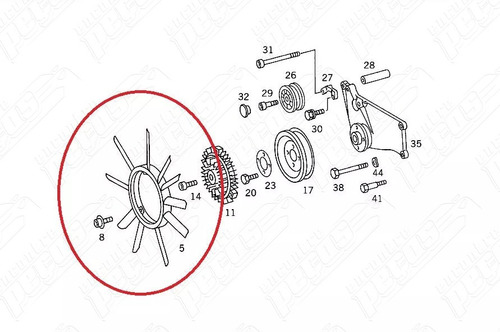 Hélice Do Radiador Mercedes 200e 1992-1993