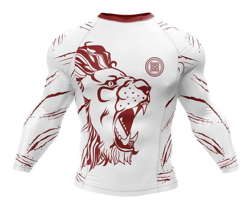 Rashguard Infantil Jiu Jitsu Luta Leão Combate Fight Oss