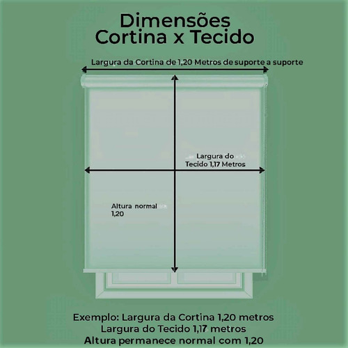 Cortina Rolo Blackout De Medida 2,00 Lx 0,80 A Blecaute Bege