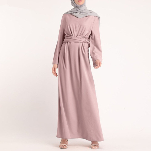 Mujer Dubai Abaya Ropa Musulmana Vendaje Caftán Islámico Max