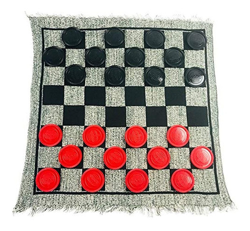 Jgo Alfombra Reversible Cuadros Gigantes 3n1 Y Tic Tac Toe