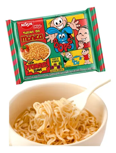 Miojo Nissin Turma Da Mônica Tomate 85g - Kit Com 3 Unidades