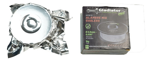 Pack 5 Microalambre Flux Core 1 Kg 0.9mm 0.035 Gladiator