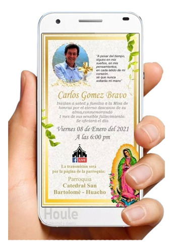 Tarjetas De Misa Invitación Digital