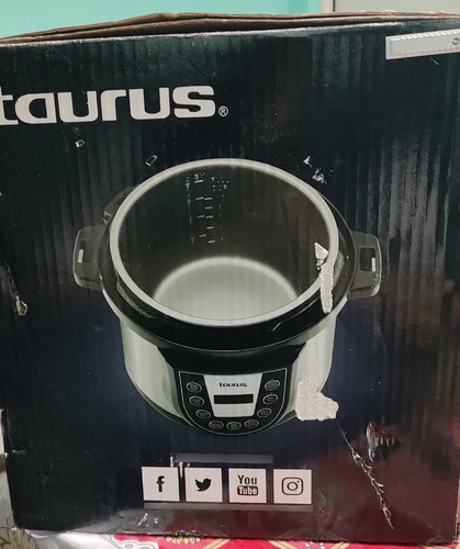 Olla De Presión Eléctrica Taurus 5 Lts Gris