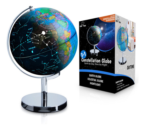 Globo Interactivo 3 En 1 Con Constelaciones Y Base