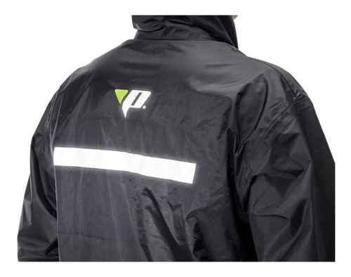 Imagem 6 de 9 de Capa De Chuva Motoqueiro Conjunto Nylon Luxo Com Gola Forro